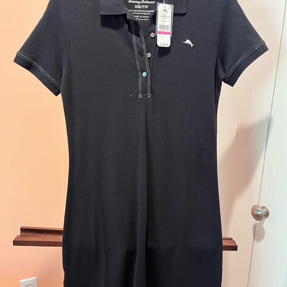 Black shirt dress